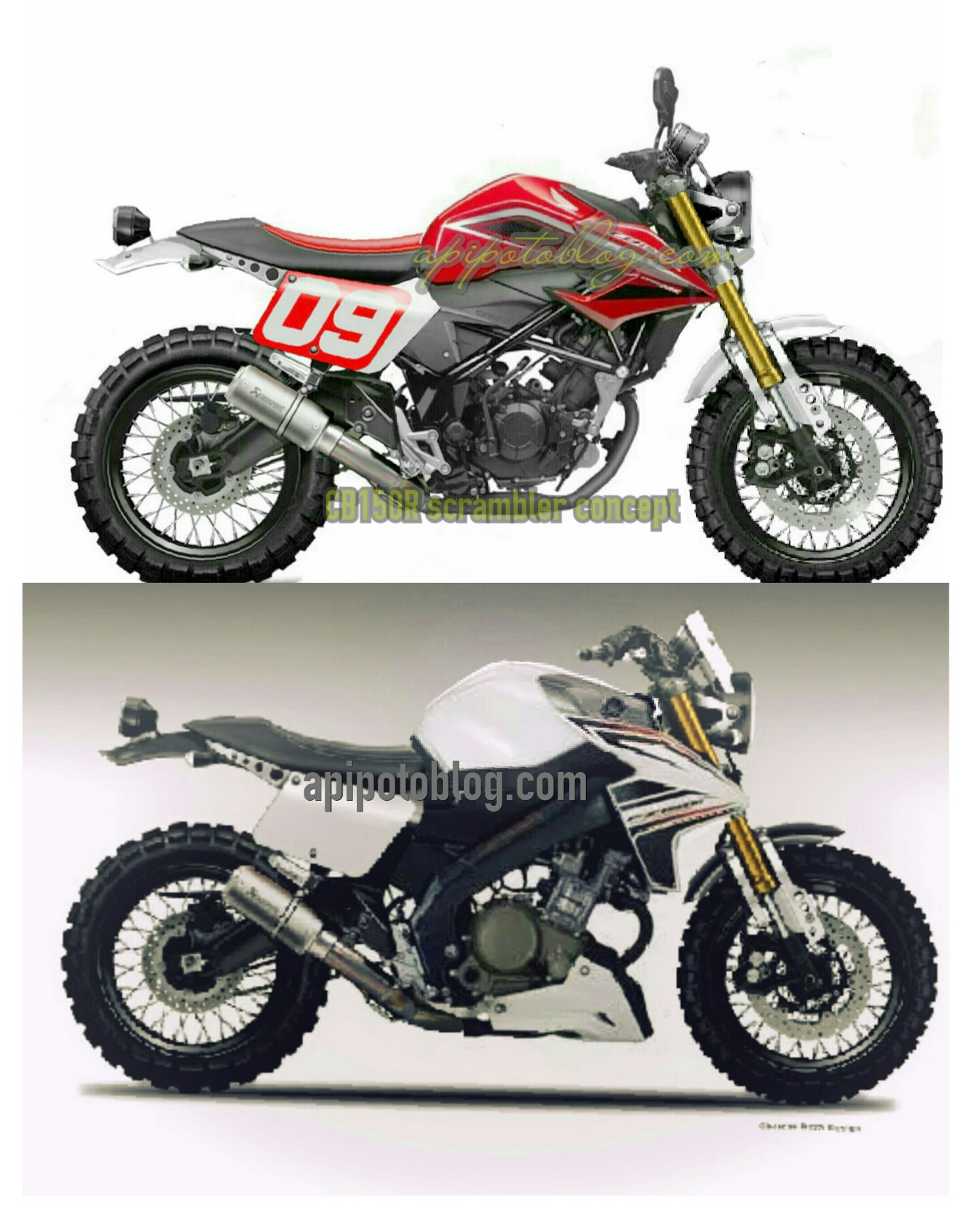 Konsep Modifikasi Scrambler Honda CB 150 R Vs Yamaha Vixion